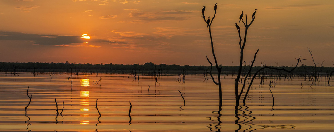 sunset at lake kariba zimbabwe Safari holiday Destination