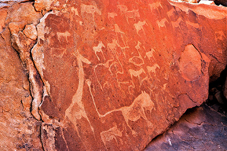 cave/rock paintings Damaraland African Safari 